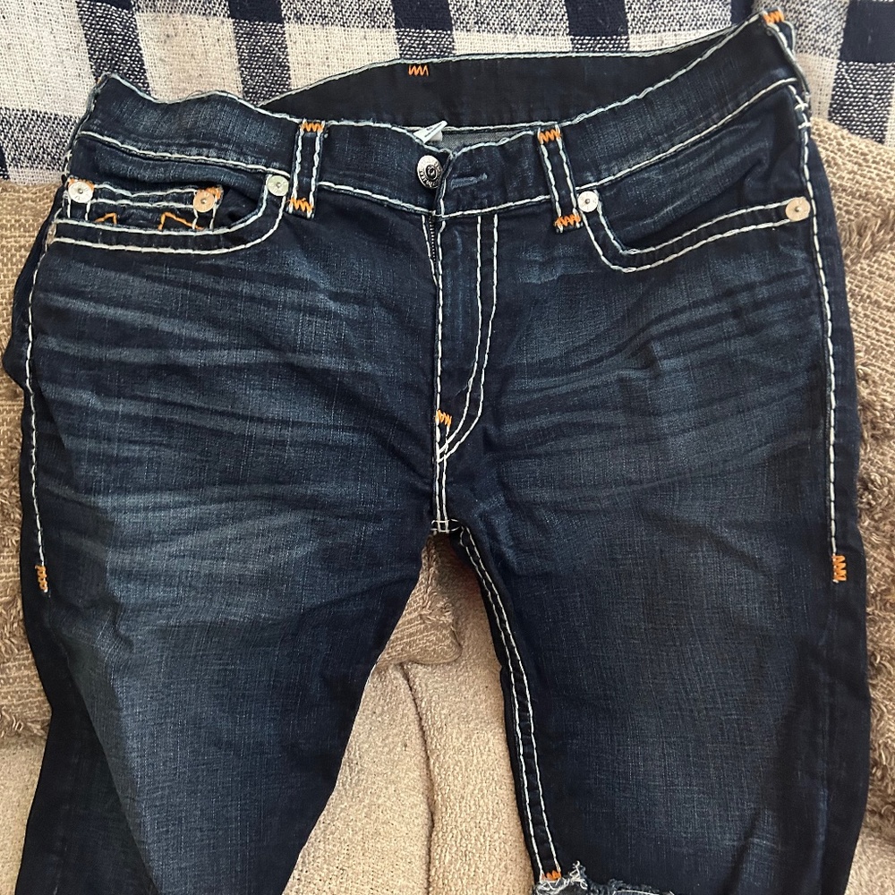 Tru Religion Mens Jean Shorts